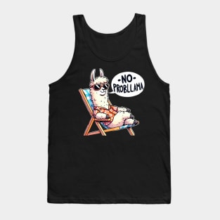 No Probllama Llama (Back Print) Tank Top